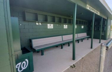 mlb style dugout bench
